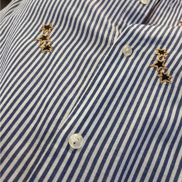 Scotch & Soda Blue and White Striped Button Down Shirt - Picture 6 of 12
